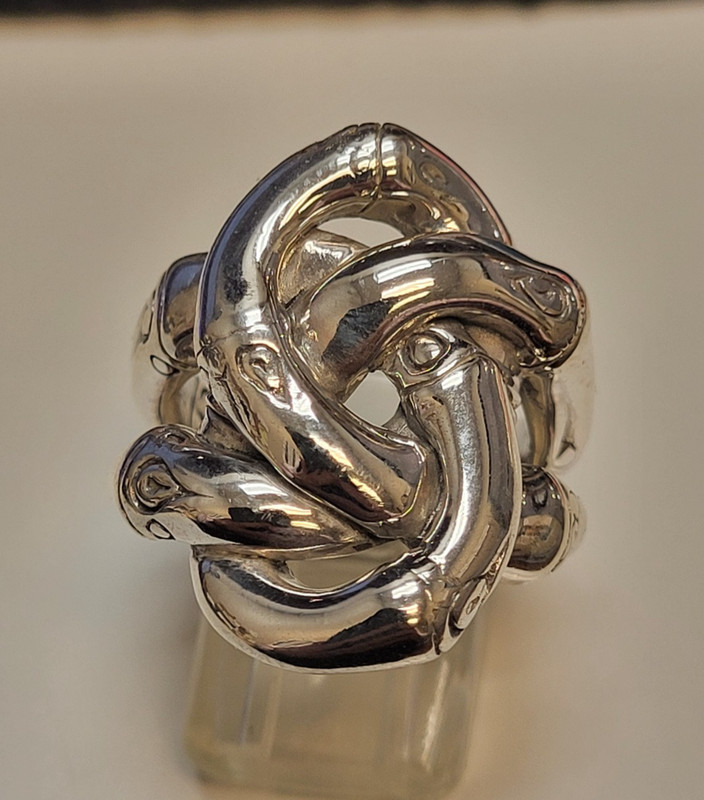 John Hardy Heavy Bamboo Twist Ring Sterling Silver Size 7-1/4 ~ 22.20grams