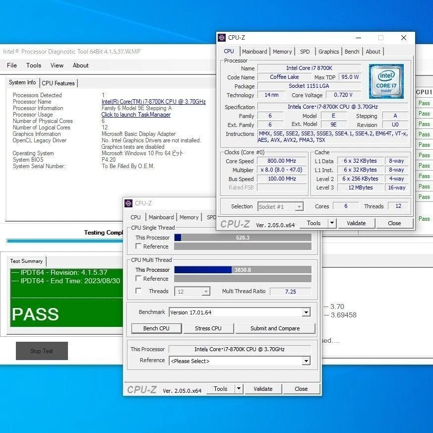 Intel Core i7-8700K 3.7GHz LGA1151 CPU Support ASUS ROG Strix Z390-I Gaming. - Image 2 of 2