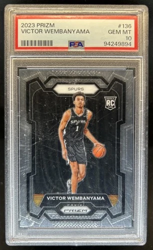 2023-24 Panini Prizm Victor Wembanyama RC Rookie #136 Spurs PSA 10 GEM MINT