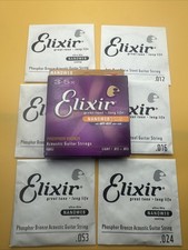 Elixir 11052 NANOWEB 80/20 Bronze Acoustic Guitar Strings Light 12-53 A3