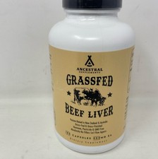 Ancestral Supplements Grass Fed Beef Liver 180 Capsules 500mg   White/Black