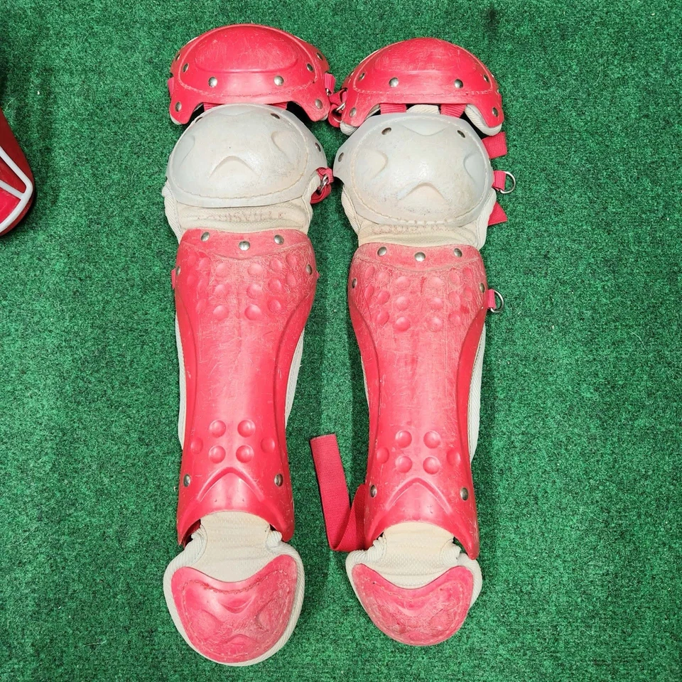 Louisville Slugger 4 件套青少年捕手装备套装 - 9 - 12 岁 - 红色 — 第 4/4 张图片