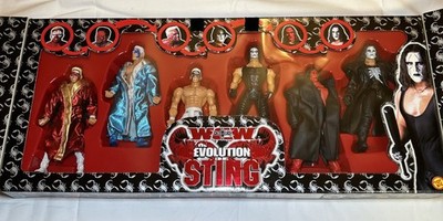 ToyBiz WCW The Evolution of Sting Wrestling Action Figures Set