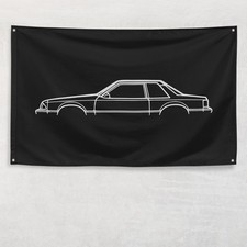 Mustang Lx 1993 Flag 3x5 Ft Banner Car Silhouette Garage Man Cave Wall Decor Mustang Lx 1993 Flag 3x5 Ft Banner Car Silhouette Garage Man Cave Wall Decor