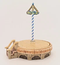 Hummel Figurine Display Stand Rotating Dance Floor Maypole Sounds of Spring 10"H