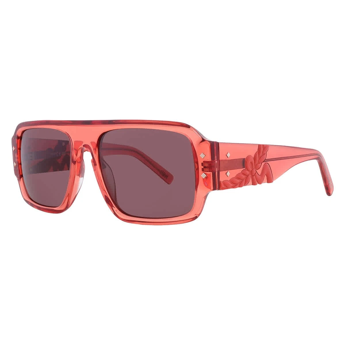 NEW MCM678S Marble Wine & Burgundy Sunglasses 55mm with MCM Case Mcm Worldwide MW0006 Sunglasses | Select Eyewear main image 2