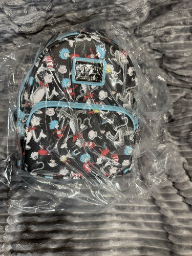 Loungefly Dr. Seuss Cat In The Hat AOP Mini Backpack NEW