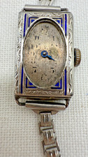 Antique C. Bucherer 17 Jewel Ladies Watch for Parts Repair Sterling Silver 935