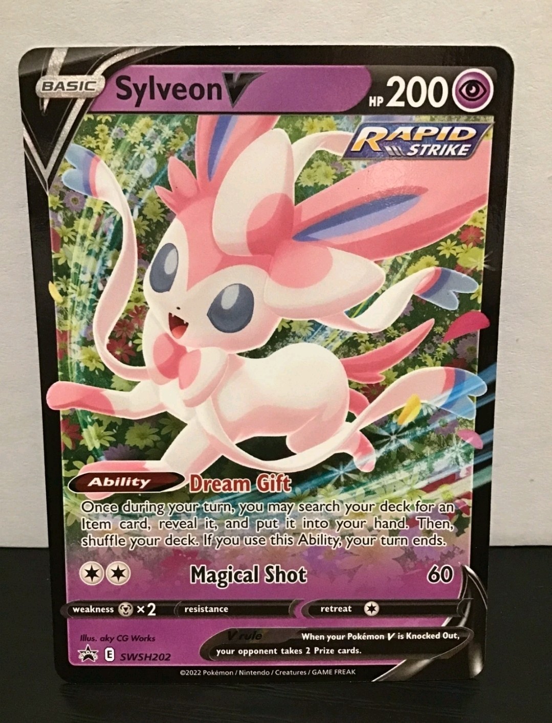 Pokémon TCG Sylveon v SWSH202 Black Star Promo Card NM Condition