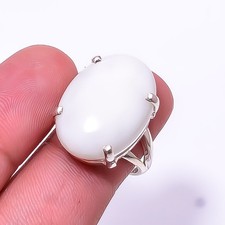 White Coral 925 Sterling Silver Handmade Ring S.7 R 9390 193 6