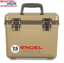 ENGEL 7.5QT Leak-Proof, Air Tight,  Hard Sided Cooler  / Lunchbox Tan