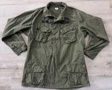 Vietnam era Rip-Stop Jungle Jacket (1969) Large Long, Named, US Army, OG-107