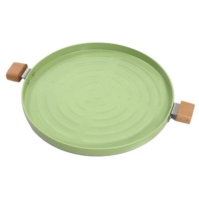 Elegante grüne 28 cm antihaftbeschichtete Grillplatte für moderne Outdoor-Köc