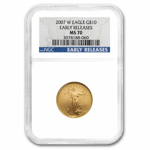 2007-W 1/4 oz Burnished Gold Eagle MS/SP-70 NGC (Early Release)