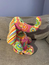 Melissa  Doug Elephant Plush 16  Multicolored Flower Print Beeposh