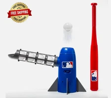 Entrenador de béisbol, 5 pelotas de béisbol de plástico y bate de béisbol US NEW