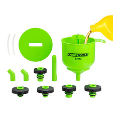 No-Spill Professional Quality Coolant Funnel Kit with 5 Adapters
