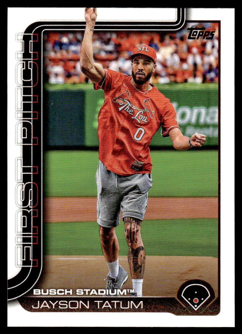 2025 Topps Series 1 Jayson Tatum #FP-5 First Pitch Celtics Cardinals