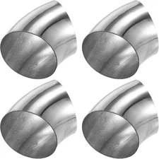 X AUTOHAUX 4 Pcs OD 3 Inch 45 Degree SS304 Stainless Steel Bend Tube 3 