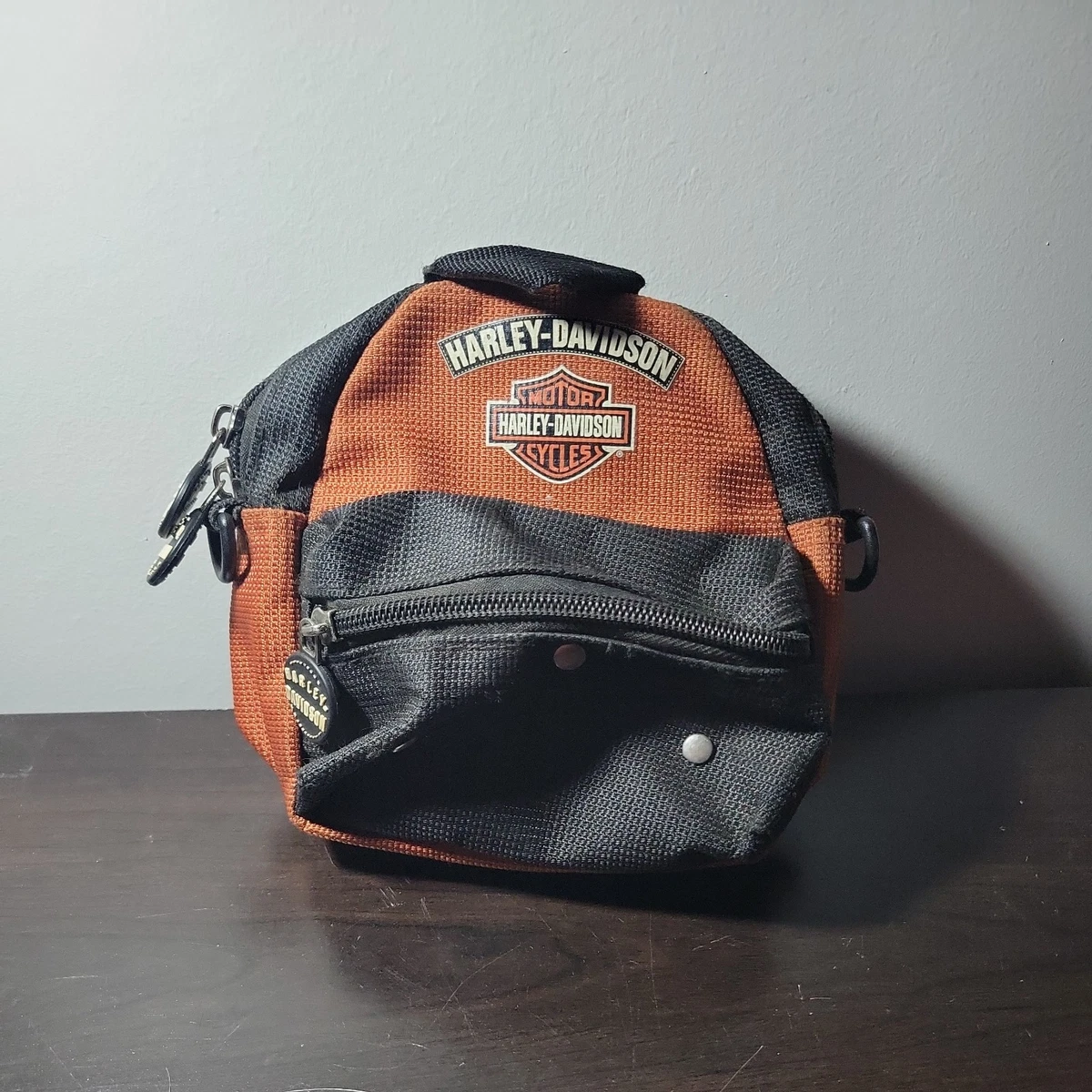 Vintage Harley Davidson Convertible Mini Leather Backpack Bag Classic Backpack with Studs in Moon Shadow | Harley-Davidson USA main image 2