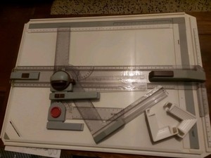  Vintage Rotring Rapid A3 Drawing Board with Drawing Head Boxed Drafting Tool