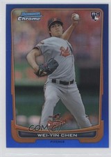 2012 Bowman Chrome Blue Refractor 170/250 Wei-Yin Chen #185 i2t