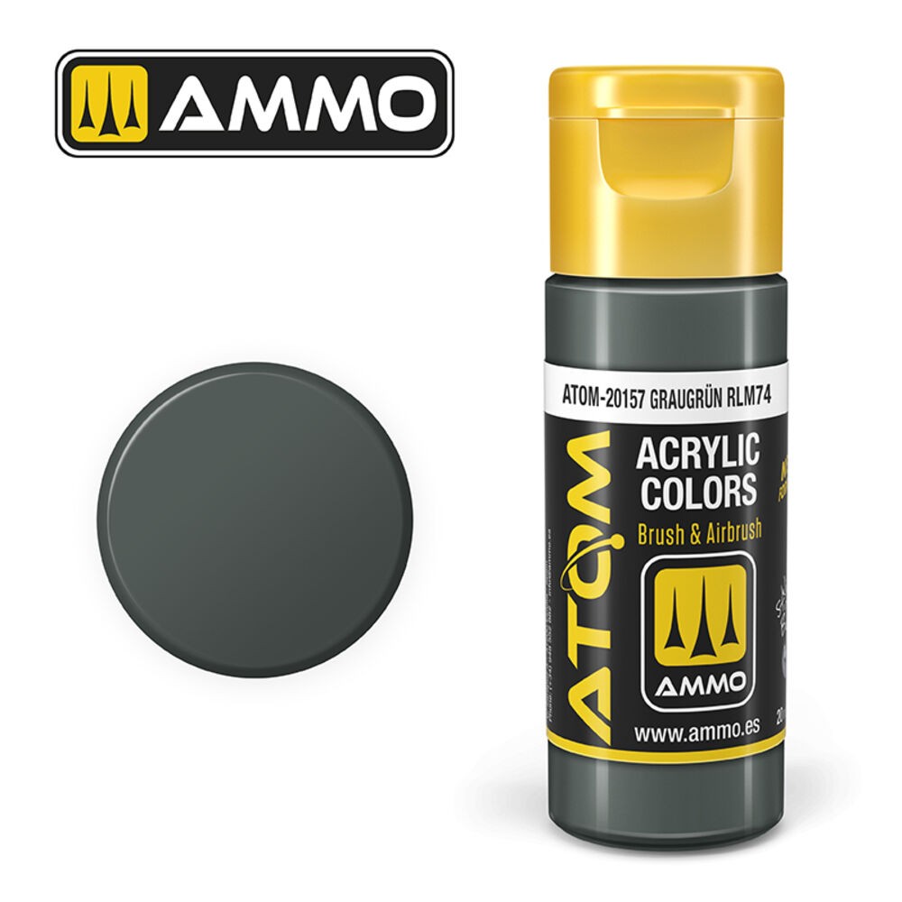 Ammo Mig Atom-20157 - Atom Color Gray-Green 20ml - New