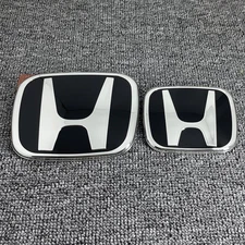 2PCS Black Front+Rear Badge Emblem 2016-2021 Fit For Honda Civic SI EX LX Sedan