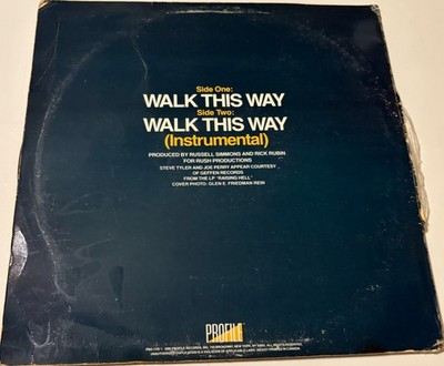 Run-D.M.C.  Walk This Way  1986  Profile Records PRO-7112C-DJ  Hip Hop  VG+
