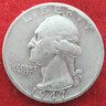 1947 S Washington Silver Quarter - Circulated - Actual Coin L1184 San Francisco Washington