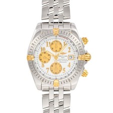 BREITLING B13356 Chronomat Evolution Date Watch White Dial Bicolo Men s Used