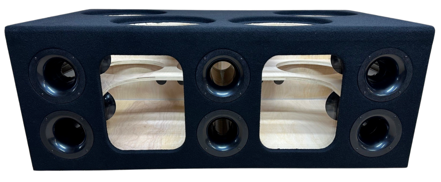 Custom Ported Sub Enclosure Subwoofer Box for 4 12" Subs 32 Hz 8 CF