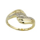Bicolor Diamant Gold Ring 333 8 Kt Gelbgold Weißgold 0,07 Ct Goldring Wert 690,-