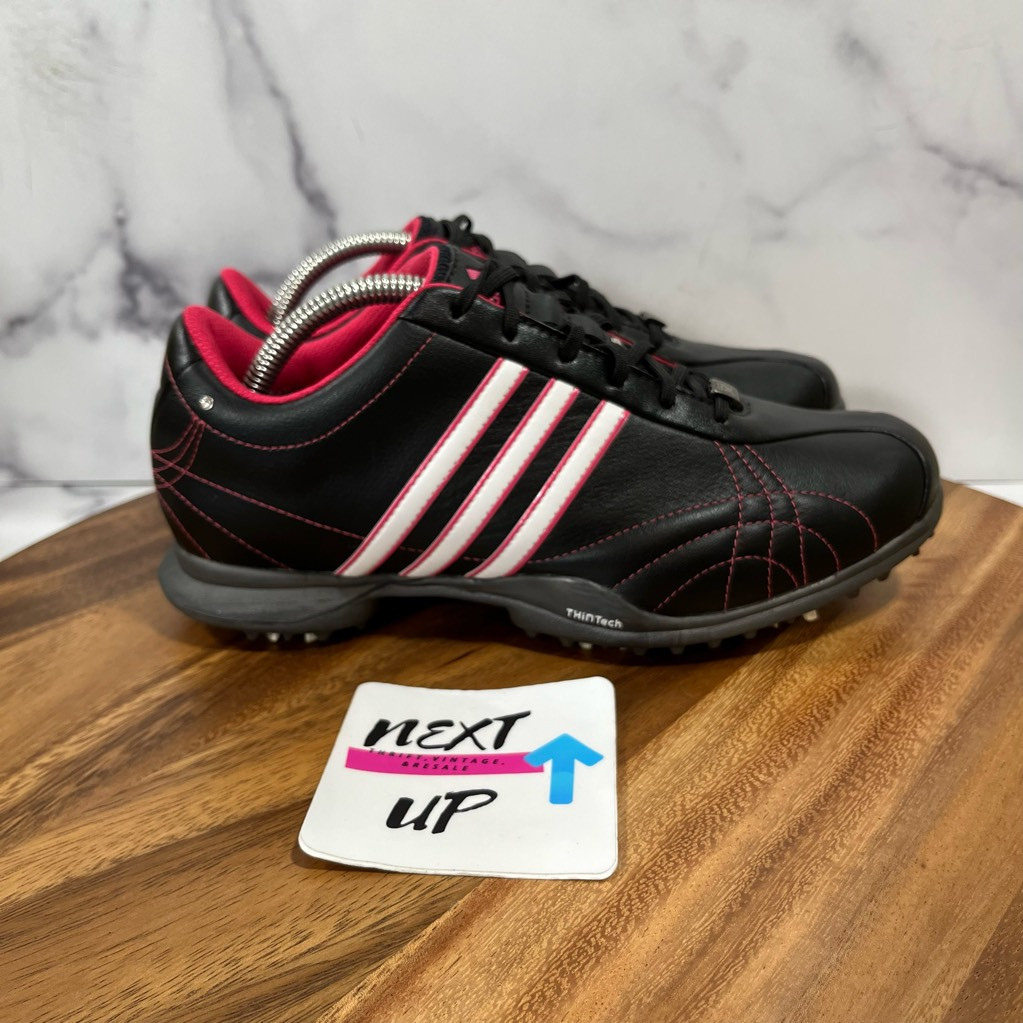 Adidas Women’s Natalie Golf Shoes Black Leather Lace … Gem