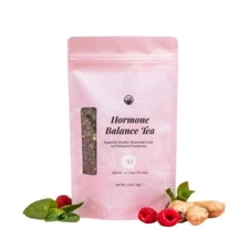 Hormone Balance Tea for Women, Organic Herbal Tea with Red Raspberry Leaf, Tulsi