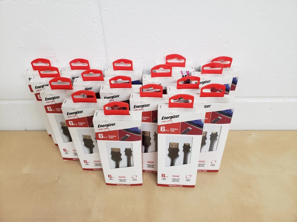 NUEVO Cable USB Energizer Micro USB de sincronización y carga de 6 pies Foto 2 de 4