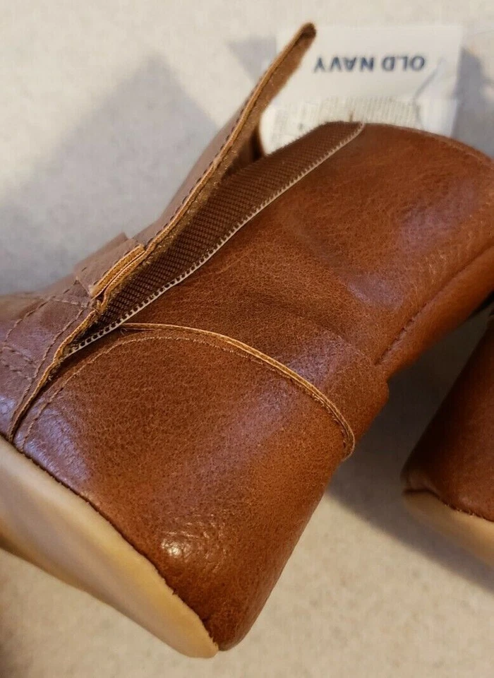 NUEVO Infante *3-6**6-12**18-24* Meses ANTIGUO AZUL MARINO Zapato de Cuna Botas Imitación Cuero Suave Foto 3 de 4