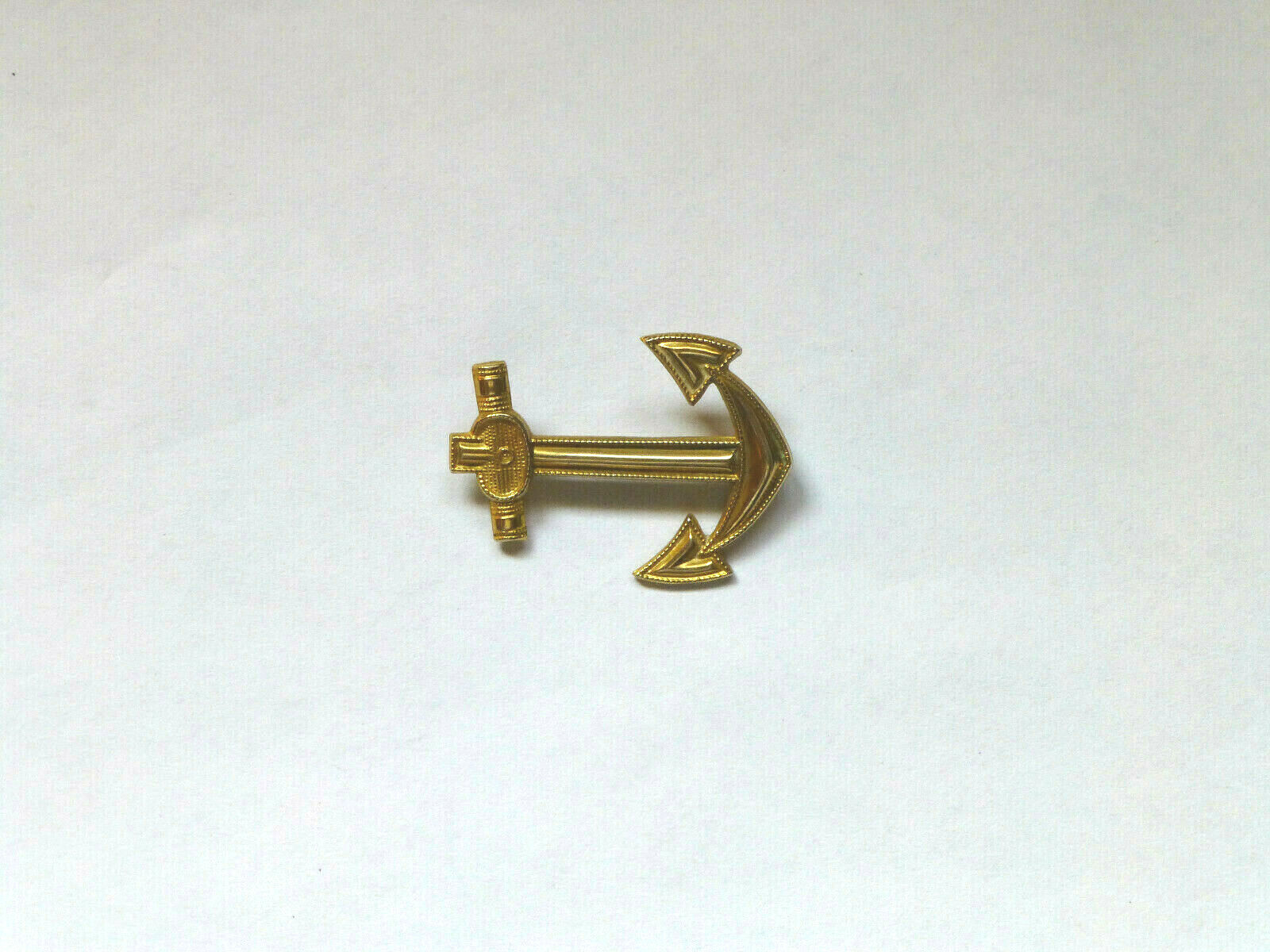 Vintage 10K Gold Filled Anchor Brooch/Pin Gem