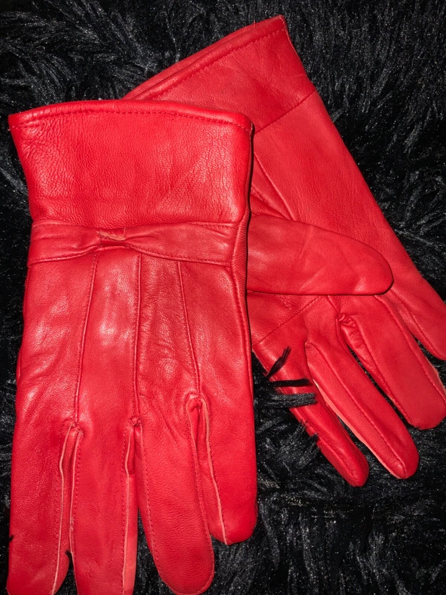 Womens red gloves sale