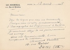 Clément Vautel Novelist Playwright Manuscript Autograph Signed Printing House