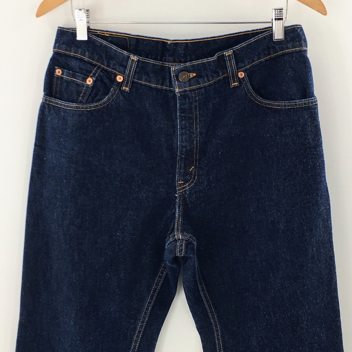 Vtg Levi's 555 Jeans Dark Blue 90s Baggy Straight Leg Cuffed Vtg Levi's 555 Jeans Dark Blue 90s Baggy Straight Leg Cuffed