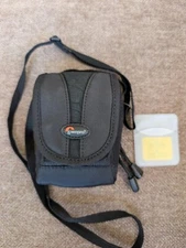 Lowepro Camera Case Pouch Small Compact Zippered Black With Strap & Belt Loop