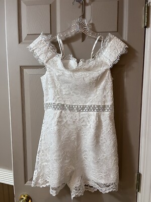 Francesca's Lace Romper Small (lined) Graduation Wedding Shower | eBay