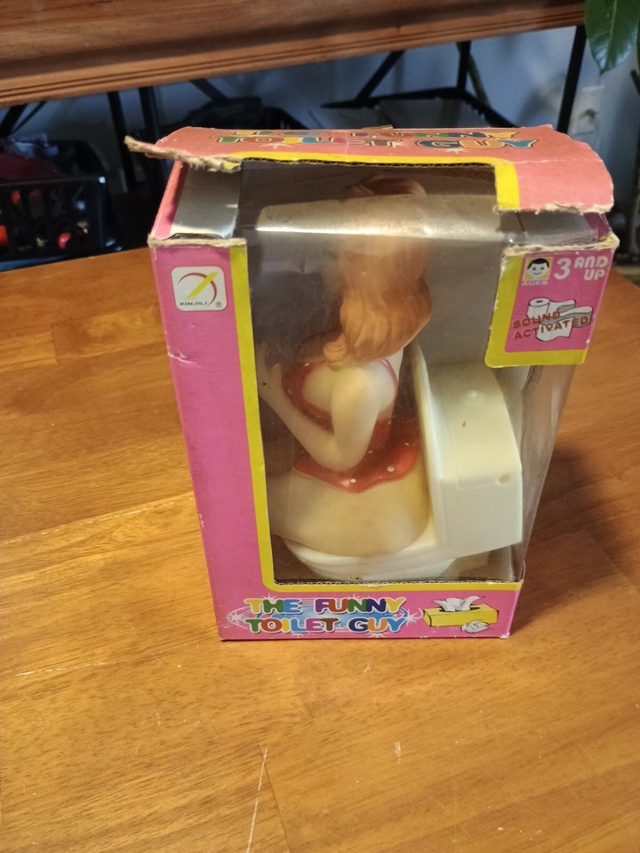 A genuinely vintage toilet humor figurine that lands in that sweet spot of kitschy, weird, and perfect-for-a-gag-gift territory.