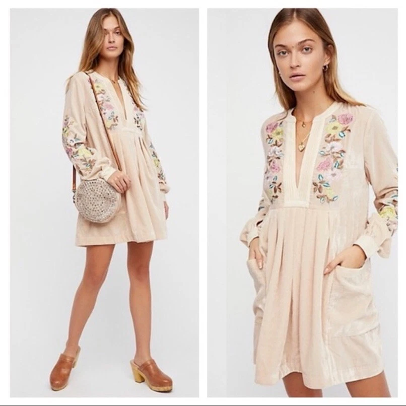 Free people mia embroidered cheap dress