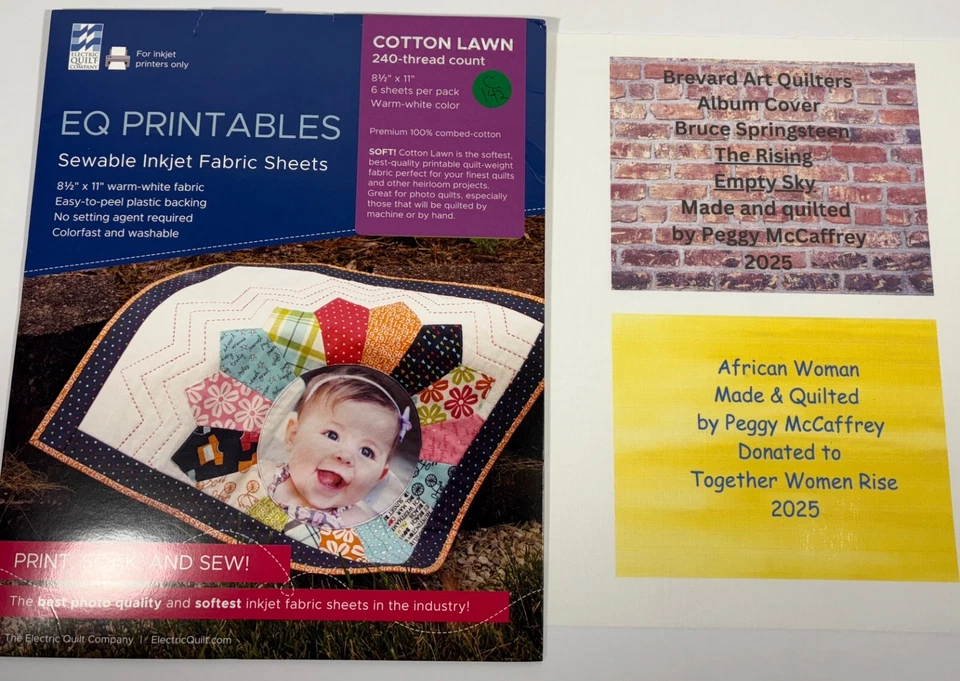 EQ Printables Inkjet Fabric Sheets Sewable Inkjet Fabric Sheets Ct.6 8.5 X 11" - Image 3 of 4