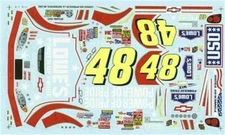 Slixx 1905 #48 Lowes Power of Pride 2003-J Johnson waterslide Nascar decal