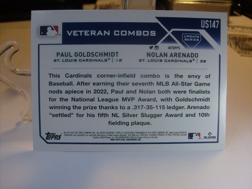 2023 Topps Update #US147 - Heart of Gold VC - St. Louis Cardinals 23-276 - Picture 2 of 2