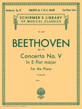 Beethoven Concerto No. 5 in Eb Emperor Op 73 2-piano score Piano NEW 050255810