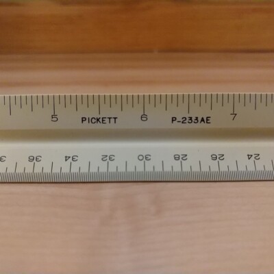 Pickett P-233AE Triangle Architect Drawing Scale 12 in Ruler Japan